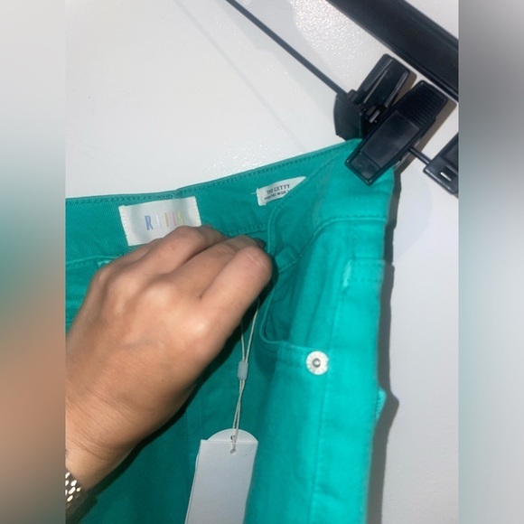 New! Rails The Getty High Rise Wide Leg Jeans in Emerald Green Size 25 🤍 - Picture 12 of 14